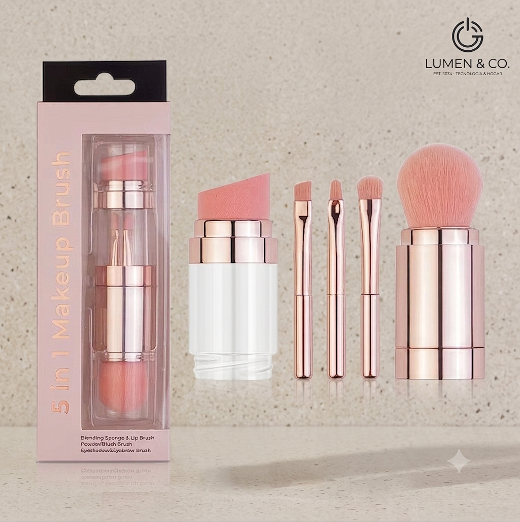 Set de Brochas Compact Luxe 5 en 1 | Lumen & Co.