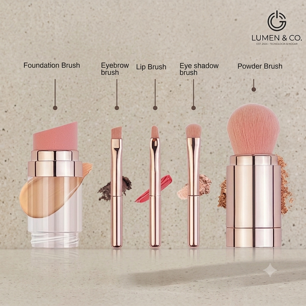 Set de Brochas Compact Luxe 5 en 1 | Lumen & Co.
